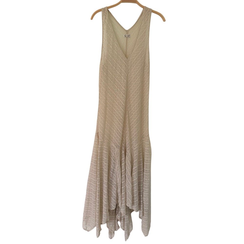 Intimately Free People Women Lace Cream Handkerchief Hem Slip Dress Fairy M